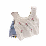 Okobebe Hollow Baby Straps Vest Thin Cotton Children’s Clothing for Girls