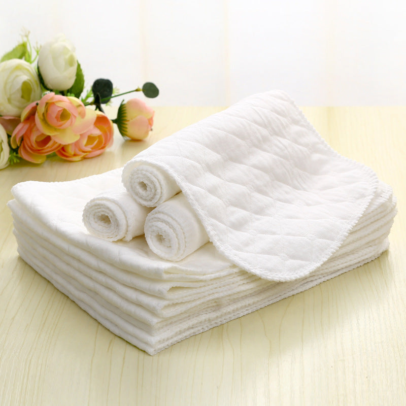 Breathable 3-Layer Cotton Gauze Baby Diaper Inserts (L) |Washable & Antibacterial Sunshine Cotton