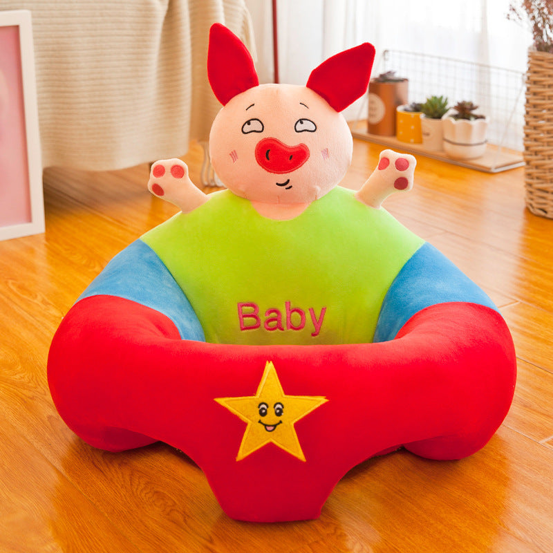 Baby Animal Plush Seat Soft Support Chair for Infants Safe & Comfortable Baby Sitting Cushion