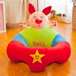 Baby Animal Plush Seat Soft Support Chair for Infants Safe & Comfortable Baby Sitting Cushion