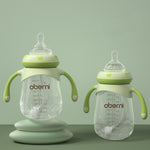 Wide Caliber Baby Milk Bottle Anti-Colic & Anti-Fall Feeding Bottle with Handle for Infants