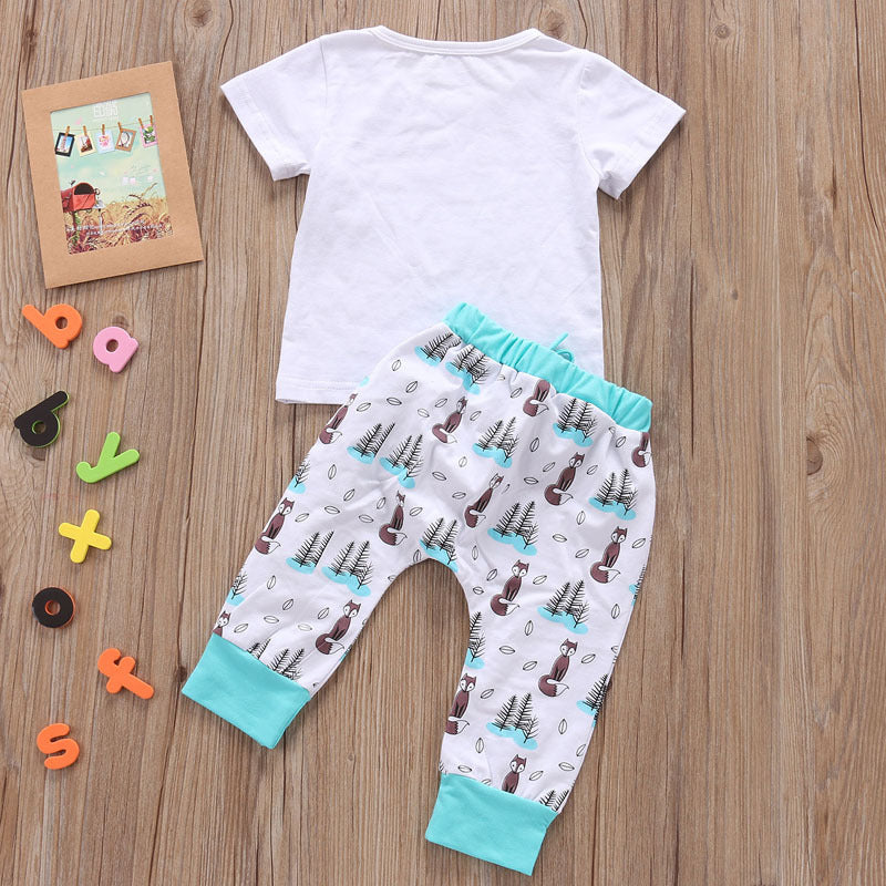 Newborn Baby Clothes Set Cotton T-Shirt & Pants Outfit for Boys & Girls Infant Casual Clothing