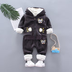 Kids' 95% Cotton Hooded Sports Suit 2-Piece Long-Sleeve Trousers Set for Play, School & Lounging