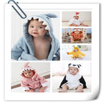 Children’s Hooded Absorbent Bathrobe Soft Cotton Animal Cartoon Towel Robe for Kids & Toddlers Cute Baby Bath Wrap