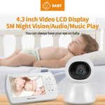 4.3-Inch 1080P HD Baby Monitor Night Vision Camera with Two-Way Audio & Temperature Sensor
