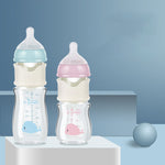 Okobebe Baby Glass Bottle – Wide Caliber Arc-Shaped Feeding Bottle for Newborns & Infants