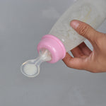 Soft Head Baby Rice Cereal Bottle 240mL PP Squeeze Spoon Feeder Safe Training Bottle for Infants
