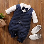 Gentleman Baby Jumpsuit Cotton Long-Sleeve Romper for Boys Spring & Autumn Baby Outfit