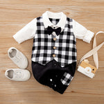 Gentleman Baby Jumpsuit Cotton Long-Sleeve Romper for Boys Spring & Autumn Baby Outfit