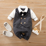 Gentleman Baby Jumpsuit Cotton Long-Sleeve Romper for Boys Spring & Autumn Baby Outfit