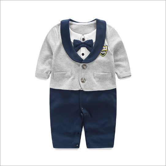 Gentleman Baby Jumpsuit Cotton Long-Sleeve Romper for Boys Spring & Autumn Baby Outfit