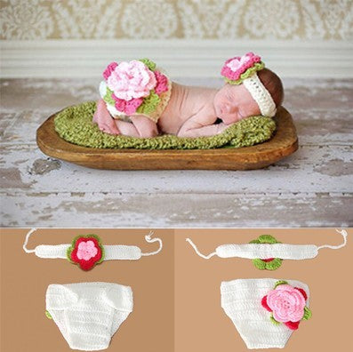 Newborn Baby Photography Outfit Full Moon Photo Props Infant Photo Shoot Clothes for 0–4 Months