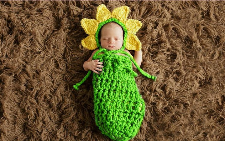 Newborn Baby Photography Outfit Full Moon Photo Props Infant Photo Shoot Clothes for 0–4 Months