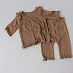Soft Cotton Baby Bottoming Suit Children's Pajamas & Home Wear Set Comfortable Knitted Baby Clothes