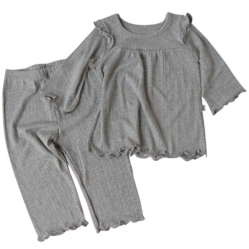 Soft Cotton Baby Bottoming Suit Children's Pajamas & Home Wear Set Comfortable Knitted Baby Clothes
