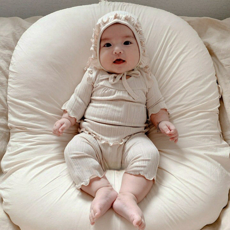 Soft Cotton Baby Bottoming Suit Children's Pajamas & Home Wear Set Comfortable Knitted Baby Clothes