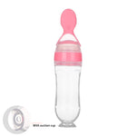 Safe Newborn Baby Feeding Bottle Silicone Squeeze Spoon Milk Feeder for Food Supplement & Toddler Training
