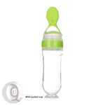 Safe Newborn Baby Feeding Bottle Silicone Squeeze Spoon Milk Feeder for Food Supplement & Toddler Training