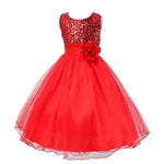 Baby Sequin Princess Dress Flower Girl Wedding Dress Elegant Toddler Party Dress for Girls