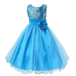 Baby Sequin Princess Dress Flower Girl Wedding Dress Elegant Toddler Party Dress for Girls