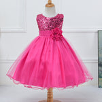 Baby Sequin Princess Dress Flower Girl Wedding Dress Elegant Toddler Party Dress for Girls
