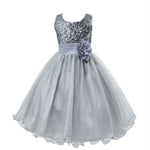 Baby Sequin Princess Dress Flower Girl Wedding Dress Elegant Toddler Party Dress for Girls