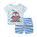 Cartoon Baby Clothing Set Summer Cotton Outfit for Boys & Girls asual T-shirt & Shorts