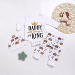 Okobebe Baby Boys Clothing Set Cotton Top Romper with Crown Pants