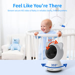 5-Inch 1080p Baby Monitor Night Vision, 2-Way Audio, Temperature & Motion Detection 300m Range