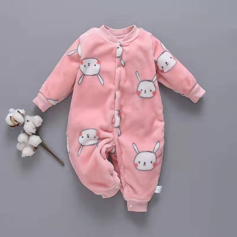 Flannel Baby Onesies Unisex Long Sleeve Romper Soft Cotton Winter Infant Jumpsuit