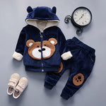 Kids' 95% Cotton Hooded Sports Suit 2-Piece Long-Sleeve Trousers Set for Play, School & Lounging
