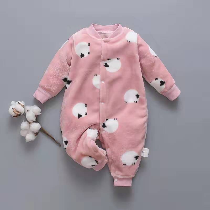 Flannel Baby Onesies Unisex Long Sleeve Romper Soft Cotton Winter Infant Jumpsuit