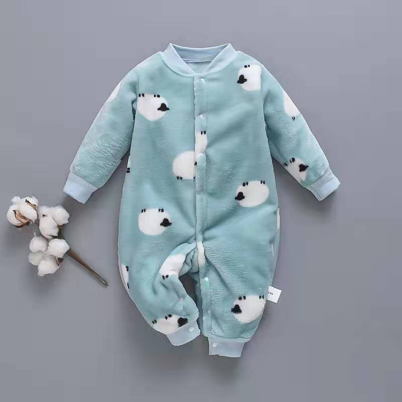Flannel Baby Onesies Unisex Long Sleeve Romper Soft Cotton Winter Infant Jumpsuit