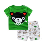 Cartoon Baby Clothing Set Summer Cotton Outfit for Boys & Girls asual T-shirt & Shorts