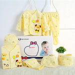 Pure Cotton Newborn Gift Set  7-Piece Baby Essentials Box Soft Infant Clothes for All Seasons