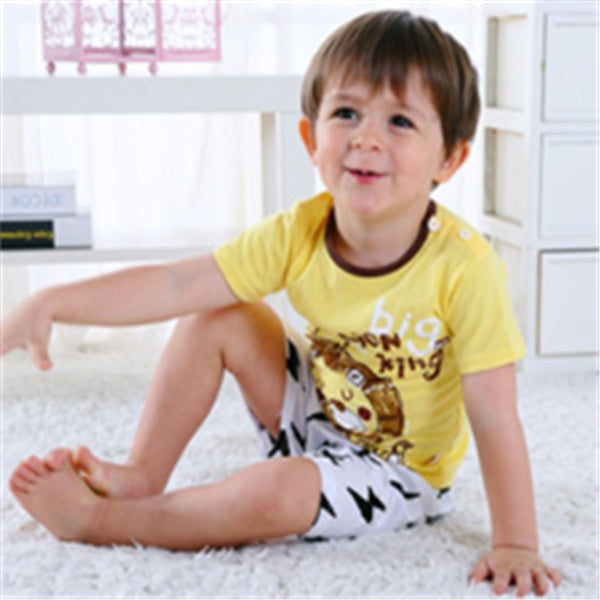 Cartoon Baby Clothing Set Summer Cotton Outfit for Boys & Girls asual T-shirt & Shorts