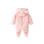 Baby Princess Romper Long Sleeve Thickened Baby Onesie Soft Cotton Blend Infant Jumpsuit