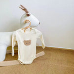 Okobebe Cute Bear Head Print Baby Clothing Spring and Autumn Pullover Outfit