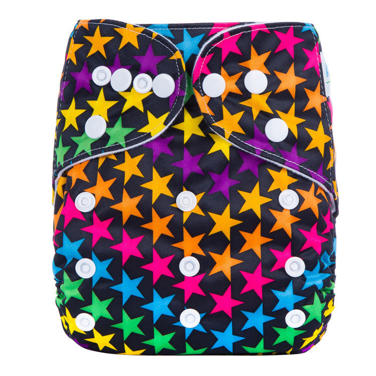 Breathable & Leak-Proof Baby Cloth Diapers (Under 15KG) Adjustable PUL Exterior & Soft Brushed Lining