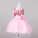 Baby Sequin Princess Dress Flower Girl Wedding Dress Elegant Toddler Party Dress for Girls