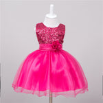 Baby Sequin Princess Dress Flower Girl Wedding Dress Elegant Toddler Party Dress for Girls