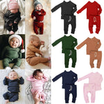 okobebe Cotton Baby Rompers Tracksuit Set – Casual Cartoon Outfit for Boys & Girls