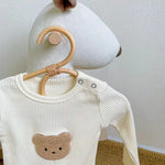 Okobebe Cute Bear Head Print Baby Clothing Spring and Autumn Pullover Outfit