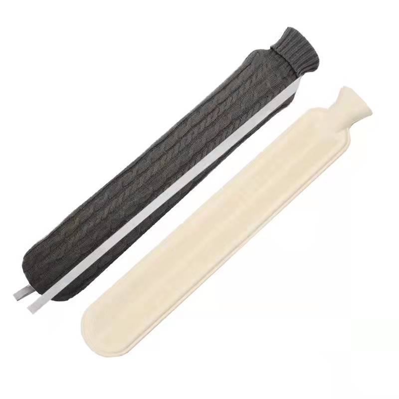 2L Cute Hot Water Bottle with Soft Cover – Portable Belly Warmer Belt, Long Silicone Hand Warmer, Leakproof & Explosion-Proof