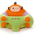 Baby Sofa Seat Cover – Washable Toddler Bean Bag Chair | Soft, Anti-Rollover Cartoon Animal Seat for Infants 0–2 Years