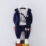 Cotton Boys' Sportswear Set: 2-Piece Long Sleeve & Pants Spring, Autumn & Summer Casual Toddler Outfit
