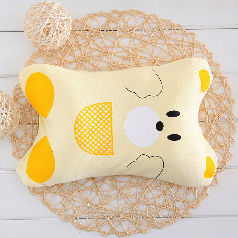 Soft Detachable Baby Pillow Washable Newborn Pillow with Removable Cover Anti-Flat Head Infant Cushion