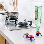 Flip-It Bottle Stand Cap Kit Get Every Drop Dispenser for Thick Liquids Reusable Upside-Down Bottle Stand