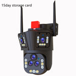 Three-Screen Outdoor Surveillance Camera | 20x Zoom, WiFi, IP66 Waterproof, Night Vision & Two-Way Audio