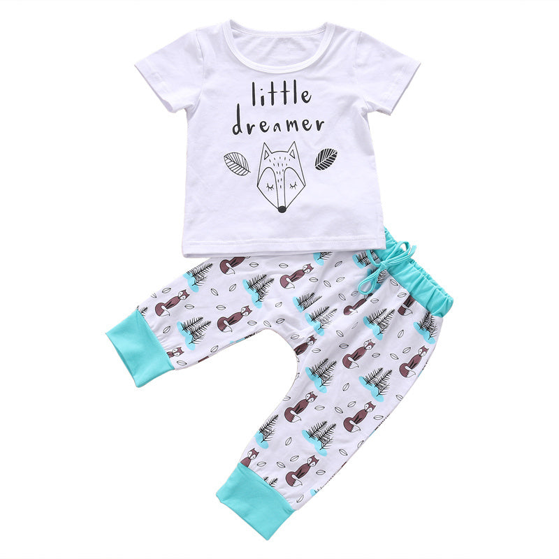 Newborn Baby Clothes Set Cotton T-Shirt & Pants Outfit for Boys & Girls Infant Casual Clothing